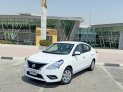 White Nissan Sunny 2022 for rent in Dubai 1